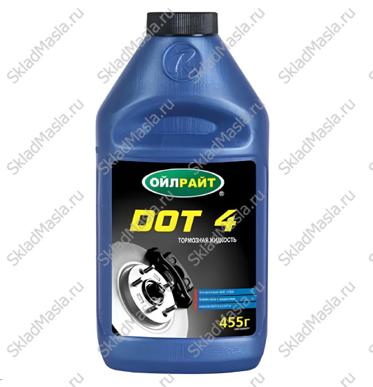 Тормозная жидкость OilRigh DOT 4 (бутылка 455гр)